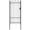 Portillon Simple Porte Avec Dessus Arqué Acier 1x2 M Noir 1 Portillon Simple Porte Avec Dessus Arqué Acier 1x2 M Noir -Mobilier De Jardin portillon simple porte avec dessus arque acier 1x2 m noir 3666722190831 1194000