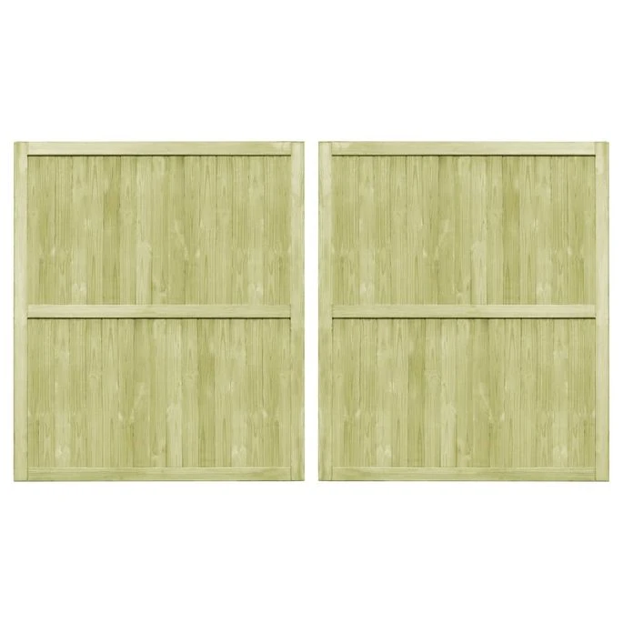 Portillons De Jardin 2 Pcs Bois De Pin Imprégné 300x175 Cm 4 Portillons De Jardin 2 Pcs Bois De Pin Imprégné 300x175 Cm – Image 2