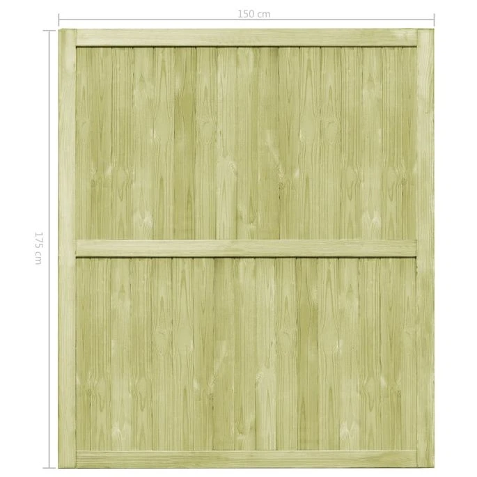 Portillons De Jardin 2 Pcs Bois De Pin Imprégné 300x175 Cm 10 Portillons De Jardin 2 Pcs Bois De Pin Imprégné 300x175 Cm – Image 8