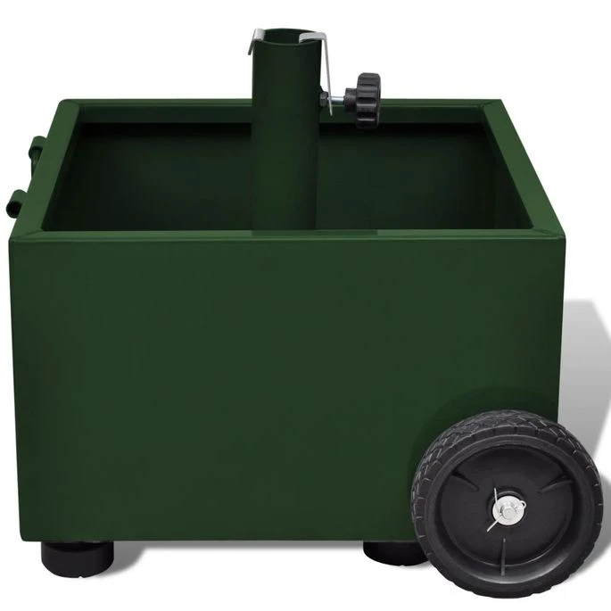 Pot De Plantes Et Support De Parasol D'extérieur 2-en-1 Vert 6 Pot De Plantes Et Support De Parasol D'extérieur 2-en-1 Vert – Image 4