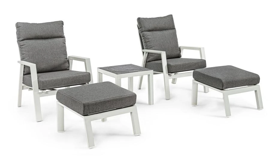 Pouf De Jardin Carré Aluminium Blanc Et Gris Keman L 60 Cm 9 Pouf De Jardin Carré Aluminium Blanc Et Gris Keman L 60 Cm – Image 7