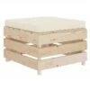 Pouf De Jardin Coussin Beige Et Palette Pin Massif Clair Inech -Mobilier De Jardin pouf de jardin coussin beige et palette pin massif clair 8719883895734 400702