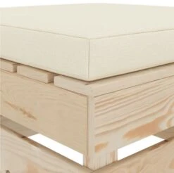 Pouf De Jardin Coussin Beige Et Palette Pin Massif Clair Inech -Mobilier De Jardin pouf de jardin coussin beige et palette pin massif clair 8719883895734 400704