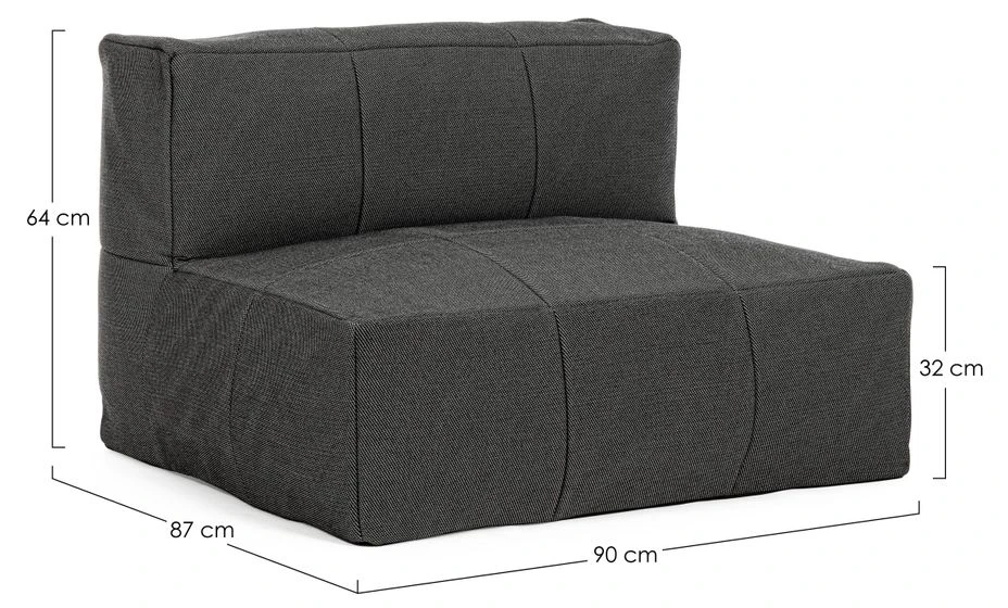 Pouf De Jardin En Aluminium Anthracite Sady 5 Pouf De Jardin En Aluminium Anthracite Sady – Image 3