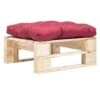 Pouf De Jardin Polyester Rouge Et Pin Massif Clair Veelra -Mobilier De Jardin pouf de jardin polyester rouge et pin massif clair veelra 3666722887205 384493