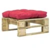 Pouf De Jardin Polyester Rouge Et Pin Massif Clair Vralee -Mobilier De Jardin pouf de jardin polyester rouge et pin massif clair vralee 3666722561266 383217