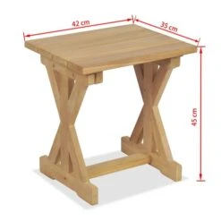Repose-pied De Jardin 42x35x45 Cm Bois De Teck Solide -Mobilier De Jardin repose pied de jardin 42x35x45 cm bois de teck solide 8718475580928 1364208