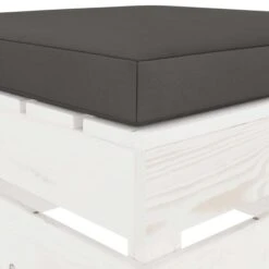 Repose-pied Palette De Jardin Avec Coussin Anthracite Bois -Mobilier De Jardin repose pied palette de jardin avec coussin anthracite bois 8719883896427 1257823