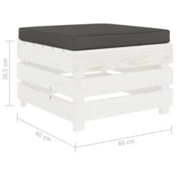 Repose-pied Palette De Jardin Avec Coussin Anthracite Bois -Mobilier De Jardin repose pied palette de jardin avec coussin anthracite bois 8719883896427 1257824