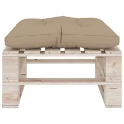 Repose-pied Palette De Jardin Avec Coussin Beige Bois De Pin -Mobilier De Jardin repose pied palette de jardin avec coussin beige bois de pin 3666722887106 1194705