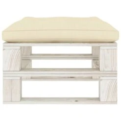 Repose-pied Palette De Jardin Avec Coussin Crème Bois 3 -Mobilier De Jardin repose pied palette de jardin avec coussin creme bois 3666722146913 1281566