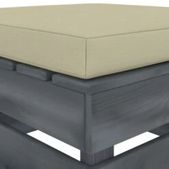 Repose-pied Palette De Jardin Avec Coussin Crème Bois 2 -Mobilier De Jardin repose pied palette de jardin avec coussin creme bois 8719883898483 1281066