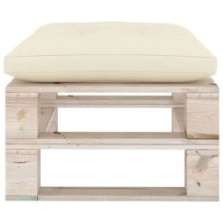 Repose-pied Palette De Jardin Avec Coussin Crème Bois De Pin -Mobilier De Jardin repose pied palette de jardin avec coussin creme bois de pin 8720286304877 1194710