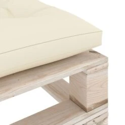 Repose-pied Palette De Jardin Avec Coussin Crème Bois De Pin -Mobilier De Jardin repose pied palette de jardin avec coussin creme bois de pin 8720286304877 1194712