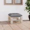 Repose-pied Palette De Jardin Avec Coussin Gris Bois De Pin -Mobilier De Jardin repose pied palette de jardin avec coussin gris bois de pin 8720286304884 1261527