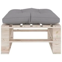 Repose-pied Palette De Jardin Avec Coussin Gris Bois De Pin 11 Repose-pied Palette De Jardin Avec Coussin Gris Bois De Pin -Mobilier De Jardin repose pied palette de jardin avec coussin gris bois de pin 8720286304884 1261530