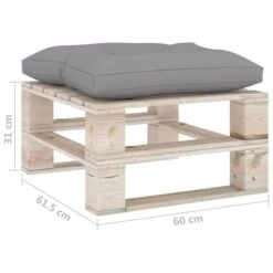Repose-pied Palette De Jardin Avec Coussin Gris Bois De Pin 13 Repose-pied Palette De Jardin Avec Coussin Gris Bois De Pin -Mobilier De Jardin repose pied palette de jardin avec coussin gris bois de pin 8720286304884 1261532