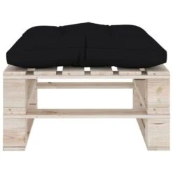 Repose-pied Palette De Jardin Avec Coussin Noir Bois De Pin 11 Repose-pied Palette De Jardin Avec Coussin Noir Bois De Pin -Mobilier De Jardin repose pied palette de jardin avec coussin noir bois de pin 3666722887137 1194687