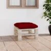 Repose-pied Palette De Jardin Avec Coussin Rouge Bordeaux Pin -Mobilier De Jardin repose pied palette de jardin avec coussin rouge bordeaux pin 8720286304921 1194720