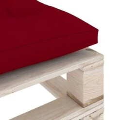 Repose-pied Palette De Jardin Avec Coussin Rouge Bordeaux Pin -Mobilier De Jardin repose pied palette de jardin avec coussin rouge bordeaux pin 8720286304921 1194724