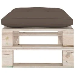 Repose-pied Palette De Jardin Avec Coussin Taupe Bois De Pin -Mobilier De Jardin repose pied palette de jardin avec coussin taupe bois de pin 8720286304853 1194698