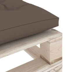 Repose-pied Palette De Jardin Avec Coussin Taupe Bois De Pin -Mobilier De Jardin repose pied palette de jardin avec coussin taupe bois de pin 8720286304853 1194700