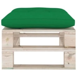 Repose-pied Palette De Jardin Avec Coussin Vert Bois De Pin -Mobilier De Jardin repose pied palette de jardin avec coussin vert bois de pin 8720286304907 1194716
