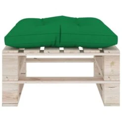 Repose-pied Palette De Jardin Avec Coussin Vert Bois De Pin -Mobilier De Jardin repose pied palette de jardin avec coussin vert bois de pin 8720286304907 1194717