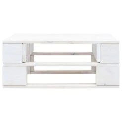 Repose-pied Palette De Jardin Bois Blanc -Mobilier De Jardin repose pied palette de jardin bois blanc 3666722762373 1218178