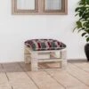 Repose-pied Palette De Jardin Et Coussin à Carreaux Rouge Pin -Mobilier De Jardin repose pied palette de jardin et coussin a carreaux rouge pin 8720286304952 1209020