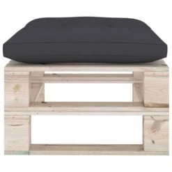 Repose-pied Palette De Jardin Et Coussin Anthracite Bois De Pin -Mobilier De Jardin repose pied palette de jardin et coussin anthracite bois de pin 8720286304846 1194692