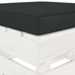 Repose-pied Palette De Jardin Et Coussin Noir Bois -Mobilier De Jardin repose pied palette de jardin et coussin noir bois 8719883896199 1280525