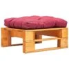Repose-pied Palette De Jardin Et Coussin Rouge Marron Miel Bois -Mobilier De Jardin repose pied palette de jardin et coussin rouge marron miel bois 3666722887168 1177154