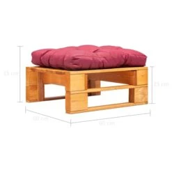 Repose-pied Palette De Jardin Et Coussin Rouge Marron Miel Bois 7 Repose-pied Palette De Jardin Et Coussin Rouge Marron Miel Bois -Mobilier De Jardin repose pied palette de jardin et coussin rouge marron miel bois 3666722887168 1177156