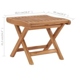 Repose-pied Pliable 46,5x49x41,5 Cm Bois De Teck Solide -Mobilier De Jardin repose pied pliable 46 5x49x41 5 cm bois de teck solide 3666722178921 1219190
