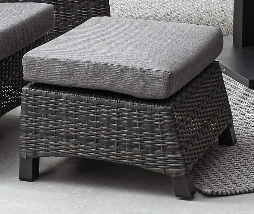 Repose-pieds De Jardin Carré Aluminium Anthracite Ben L 57 Cm 4 Repose-pieds De Jardin Carré Aluminium Anthracite Ben L 57 Cm – Image 2