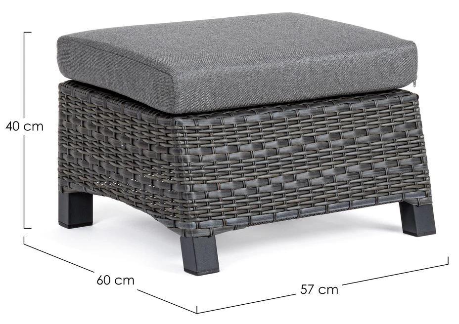 Repose-pieds De Jardin Carré Aluminium Anthracite Ben L 57 Cm 5 Repose-pieds De Jardin Carré Aluminium Anthracite Ben L 57 Cm – Image 3