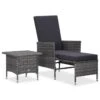 Salon De Jardin 2 Pcs Avec Coussins Résine Tressée Gris 6 -Mobilier De Jardin salon de jardin 2 pcs avec coussins resine tressee gris 3666722364324 935717