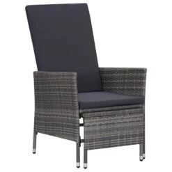 Salon De Jardin 2 Pcs Avec Coussins Résine Tressée Gris 6 -Mobilier De Jardin salon de jardin 2 pcs avec coussins resine tressee gris 3666722364324 935718
