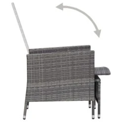 Salon De Jardin 2 Pcs Avec Coussins Résine Tressée Gris 6 -Mobilier De Jardin salon de jardin 2 pcs avec coussins resine tressee gris 3666722364324 935722