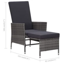Salon De Jardin 2 Pcs Avec Coussins Résine Tressée Gris 6 -Mobilier De Jardin salon de jardin 2 pcs avec coussins resine tressee gris 3666722364324 935727