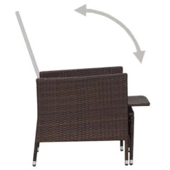 Salon De Jardin 2 Pcs Avec Coussins Résine Tressée Marron 3 -Mobilier De Jardin salon de jardin 2 pcs avec coussins resine tressee marron 3666722364331 935710