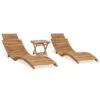 Salon De Jardin Pliable 3 Pcs Bois De Teck Solide -Mobilier De Jardin salon de jardin pliable 3 pcs bois de teck solide 3666722434591 810769