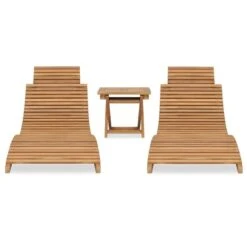 Nouvelles versions -Mobilier De Jardin salon de jardin pliable 3 pcs bois de teck solide 3666722434591 810770