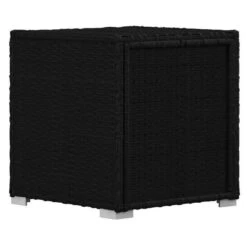 Set Chaise Longue Et Table Tissu Beige Et Résine Noire Viali -Mobilier De Jardin set chaise longue et table tissu beige et resine noire 3666722554381 389578