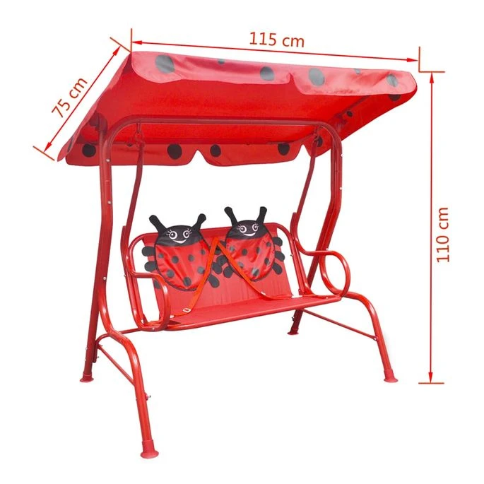 Siège Balançoire Pour Enfants Rouge 8 Siège Balançoire Pour Enfants Rouge – Image 6