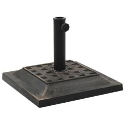 Socle Carré De Parasol Polyrésine 12 Kg Bronze