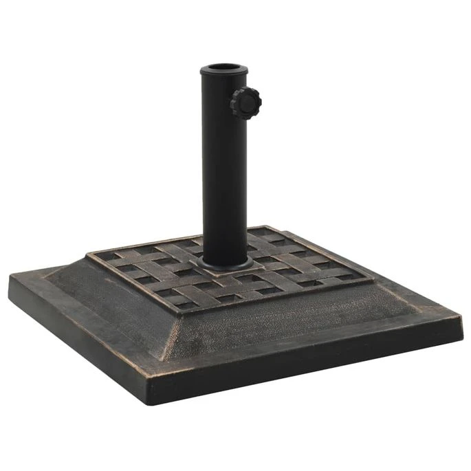 Socle Carré De Parasol Polyrésine 12 Kg Bronze 3 Socle Carré De Parasol Polyrésine 12 Kg Bronze