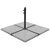 Socle De Parasol Avec Plaques De Poids Gris Et Noir 2 -Mobilier De Jardin socle de parasol avec plaques de poids gris et noir 8718475735595 1420794