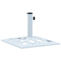Socle De Parasol Blanc 12 Kg 49 Cm Fonte